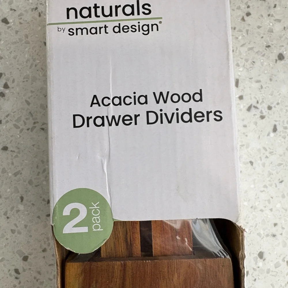 Naturals by Smart Design- Acacia Wood Drawer Dividers - Brown